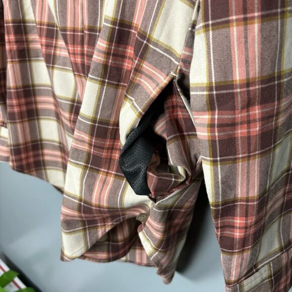 Outdoor Research Women's Kulshan Flannel Shirt Medium Relaxed Cinnamon - Picture 6 of 9